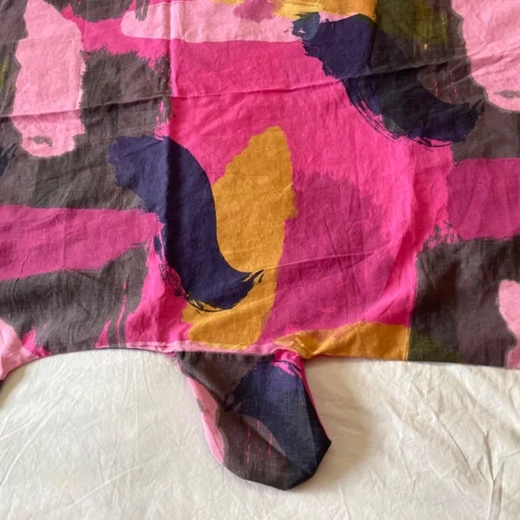 KAKTUS Plus Made In Italy Linen Brush Stroke Dress - Picture 5 of 15